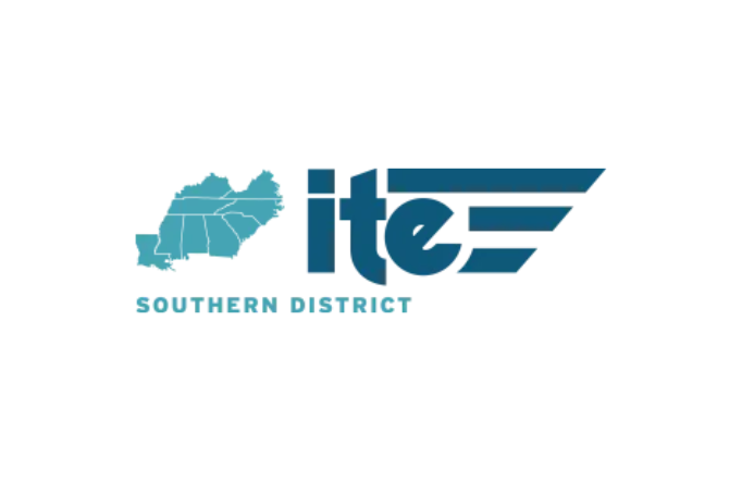 Blue logo of Southern Disctrict ITE organization, white background